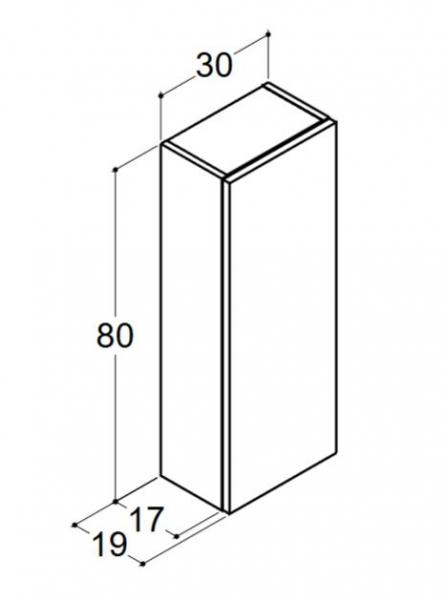 Dansani Luna Urban overskab - Venstrehængslet - Sort eg Dansani Luna Urban overskab - Venstrehængslet - Sort eg
