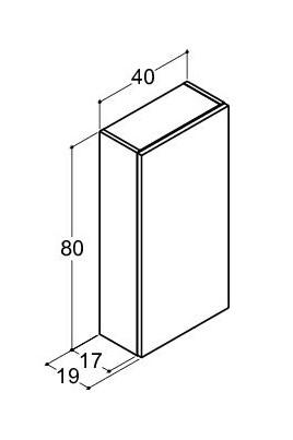 Dansani Luna Urban overskab - Højrehængslet - Natur eg