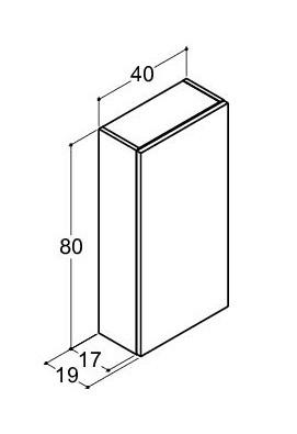 Dansani Luna Urban overskab - Højrehængslet - Varm eg