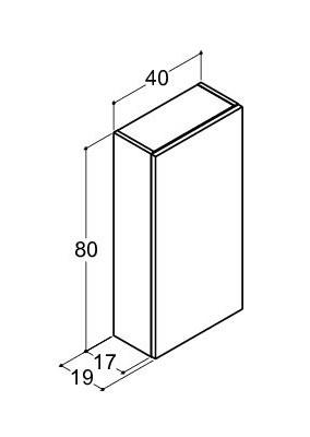 Dansani Luna Urban overskab - Venstrehængslet - Grå mat