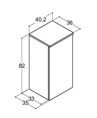 Dansani Luna Urban underskab 40 - Højrehængslet - Varm eg