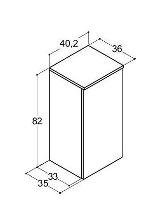 Dansani Luna Urban underskab 40 m/bakke+pose - Højrehængslet - Brun eg