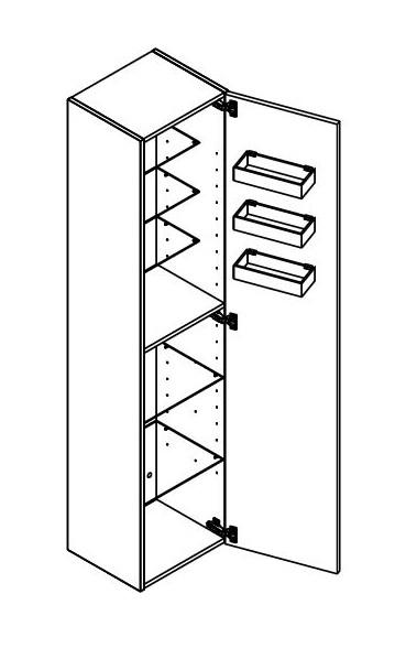 Dansani Luna Urban højskab 40 - Højrehængslet - Varm eg Dansani Luna Urban højskab 40 - Højrehængslet - Varm eg