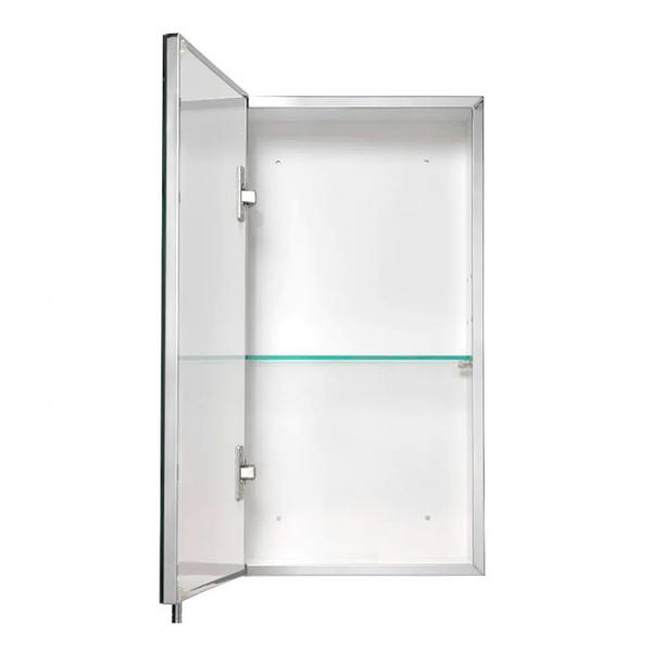 Hefe Anton enkelt spejlskab - Rustfrit stål