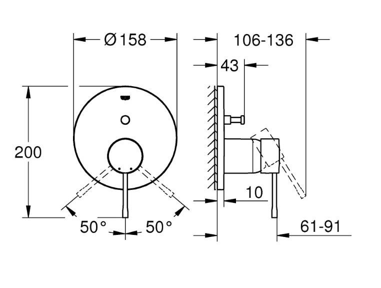 Grohe Essence komplet brusesystem med Rainshower 310 hovedbruser & SmartActive håndbrus til indbygning - Børstet warm sunset Grohe Essence komplet brusesystem med Rainshower 310 hovedbruser & SmartActive håndbrus til indbygning - Børstet warm sunset