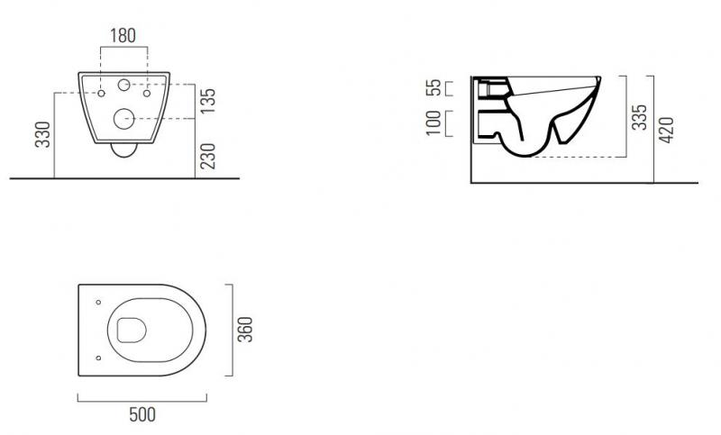 GSI Pura Creta 50 toiletpakke inkl. sæde m. softclose, cisterne og mat sort betjening GSI Pura Creta 50 toiletpakke inkl. sæde m. softclose, cisterne og mat sort betjening