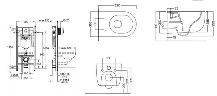 Lavabo Futura rimless toiletpakke inkl. sæde m/SoftClose, cisterne og betjening i hvid Lavabo Futura rimless toiletpakke inkl. sæde m/SoftClose, cisterne og betjening i hvid