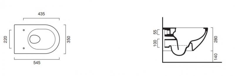 Catalano mat hvid Sfera newflush rimless toiletpakke inkl. sæde/soft-close, cisterne og hvid betjening Catalano mat hvid Sfera newflush rimless toiletpakke inkl. sæde/soft-close, cisterne og hvid betjening