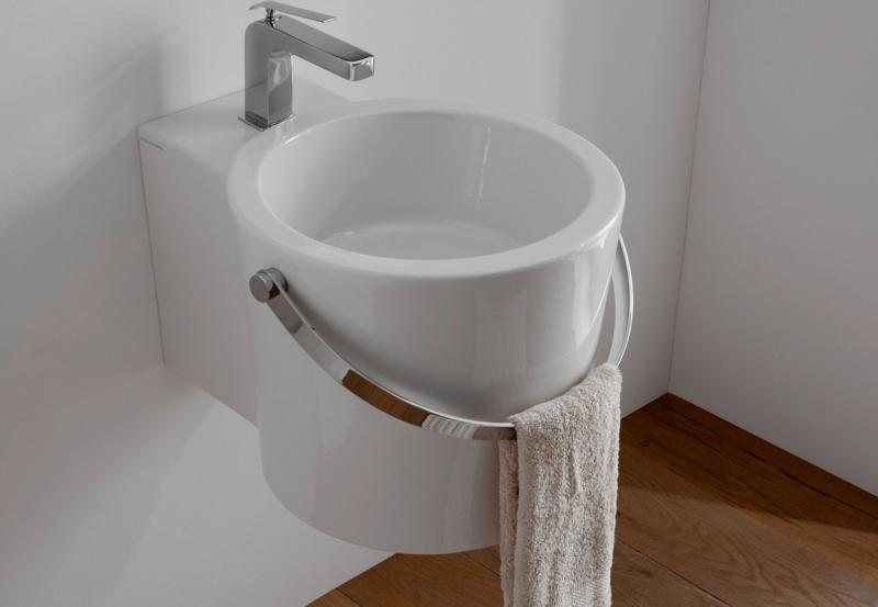 Eico Bucket 30 R 40 bowlevask op til væg - 1 hanehul Eico Bucket 30 R 40 bowlevask op til væg - 1 hanehul