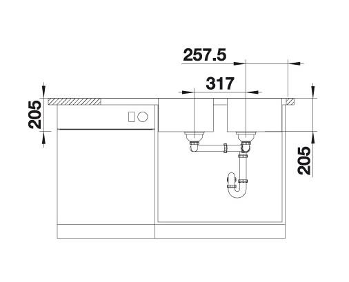 Blanco Lemis 8S-IF UX køkkenvask - Rustfrit stål Blanco Lemis 8S-IF UX køkkenvask - Rustfrit stål