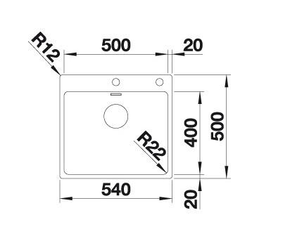 Blanco Andano 500-IF/A MXI køkkenvask m/PushControl afløbsbetjening - Rustfrit stål Blanco Andano 500-IF/A MXI køkkenvask m/PushControl afløbsbetjening - Rustfrit stål