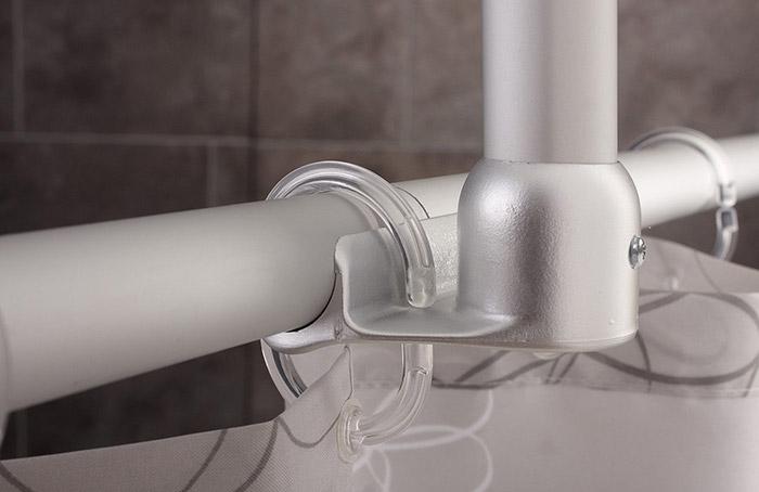 Ridder loftstøtte t/badeforhængsstang - Hvid