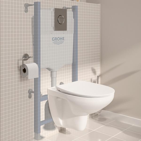 Grohe Solido Bau 5-i-1 toiletpakke inkl. sæde m. softclose, cisterne og krom betjening