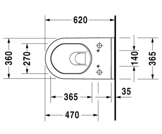 Duravit Starck 3 hængeskål m/wondergliss til sensowash Duravit Starck 3 hængeskål m/wondergliss til sensowash