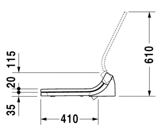 Duravit Sensowash bidetsæde til Darling New og Starck Duravit Sensowash bidetsæde til Darling New og Starck