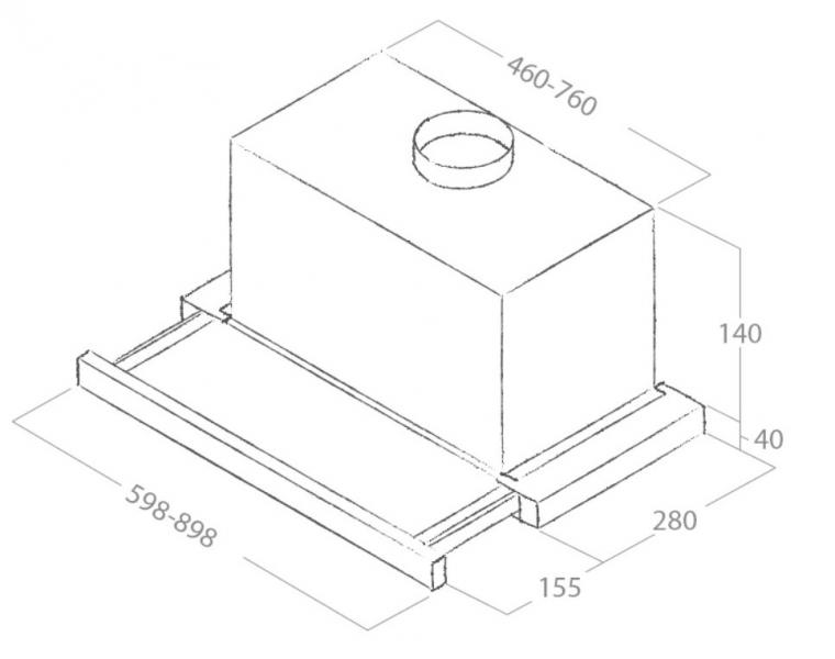 Eico Elite 14 LUX Grix 90 X emhætte til vægmontering m/udtræk - Rustfrit stål Eico Elite 14 LUX Grix 90 X emhætte til vægmontering m/udtræk - Rustfrit stål