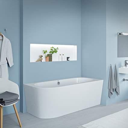 Strømberg Lago fritstående badekar t/hjørne - 180 x 80 - Højre Strømberg Lago fritstående badekar t/hjørne - 180 x 80 - Højre