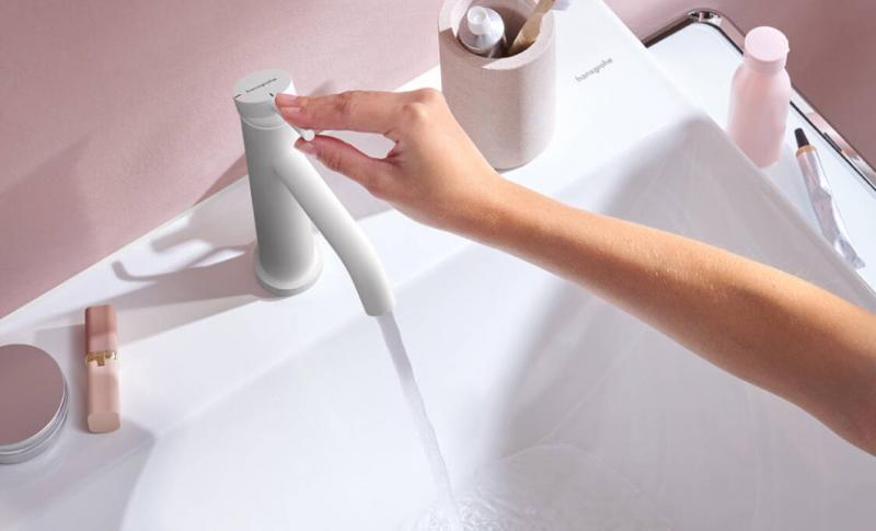Hansgrohe Tecturis S 110 håndvaskarmatur m/CoolStart - Mat hvid Hansgrohe Tecturis S 110 håndvaskarmatur m/CoolStart - Mat hvid