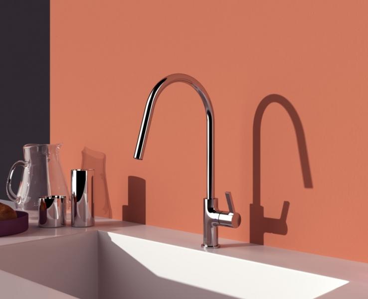 Ideal Standard Gusto køkkenarmatur m/C-tud og svingtud