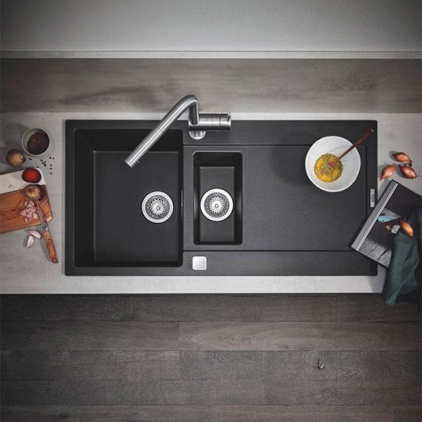 Grohe Minta køkkenarmatur m/udtræk og L-tud - Supersteel Grohe Minta køkkenarmatur m/udtræk og L-tud - Supersteel