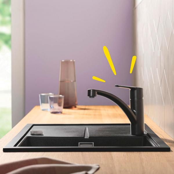 Grohe Start køkkenarmatur m/lav svingtud - Mat sort Grohe Start køkkenarmatur m/lav svingtud - Mat sort