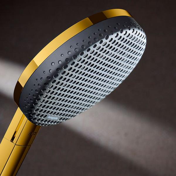 hansgrohe Raindance Alive S Puro Showerpipe 300 1jet m/EcoSmart og termostat - Poleret guld-optik