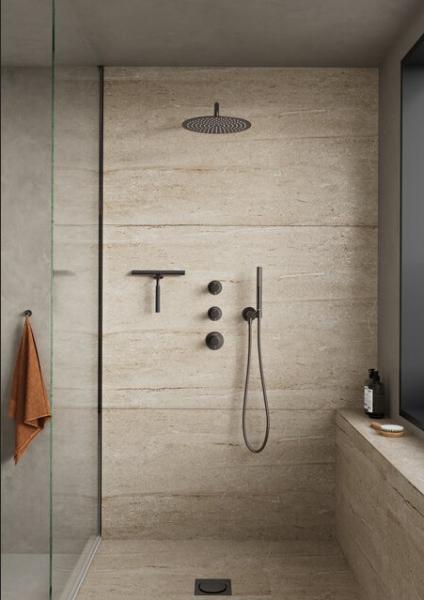 Damixa Iris XS 1 300 brusesæt til indbygning - Børstet grafitgrå