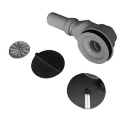 Duravit vandret afløb til brusekar - Krom