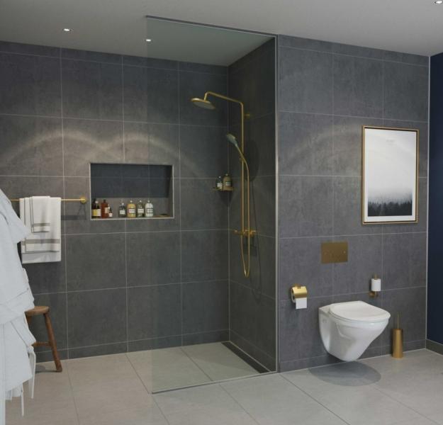 Lavabo Luna håndklædestang 600 mm - Messing natur