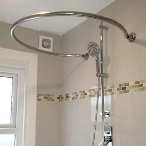 Van Der P Forhængstang Cirkel Ø:82cm m/specialflanger - Rustfri stål Van Der P Forhængstang Cirkel Ø:82cm m/specialflanger - Rustfri stål