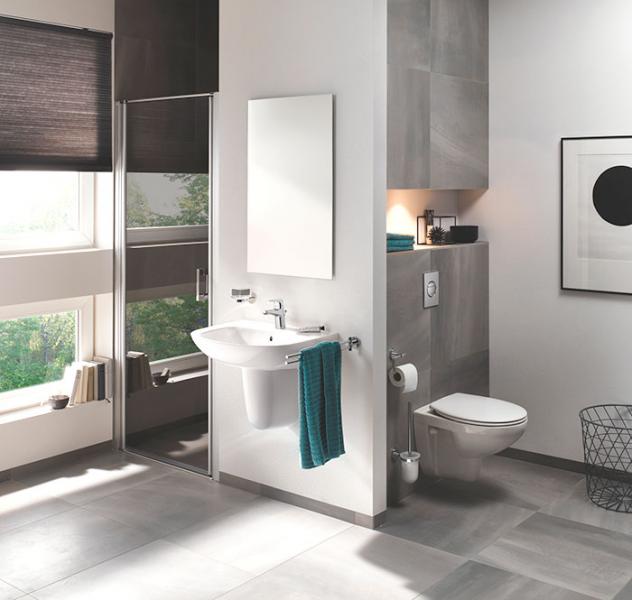 Grohe Bau Cosmopolitan toiletbørste til væg - Krom