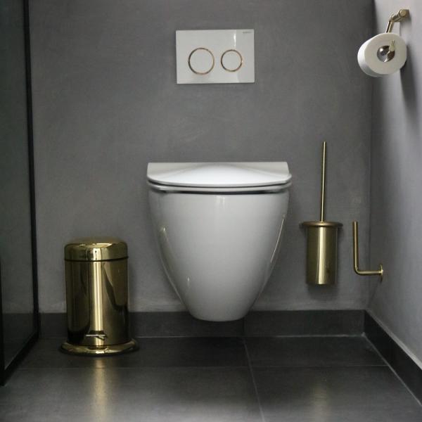 d line toiletbørsteholder - Børstet messing d line toiletbørsteholder - Børstet messing