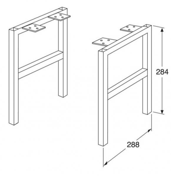 Gustavsberg Artic bens&aelig;t - 32 cm - Mat sort