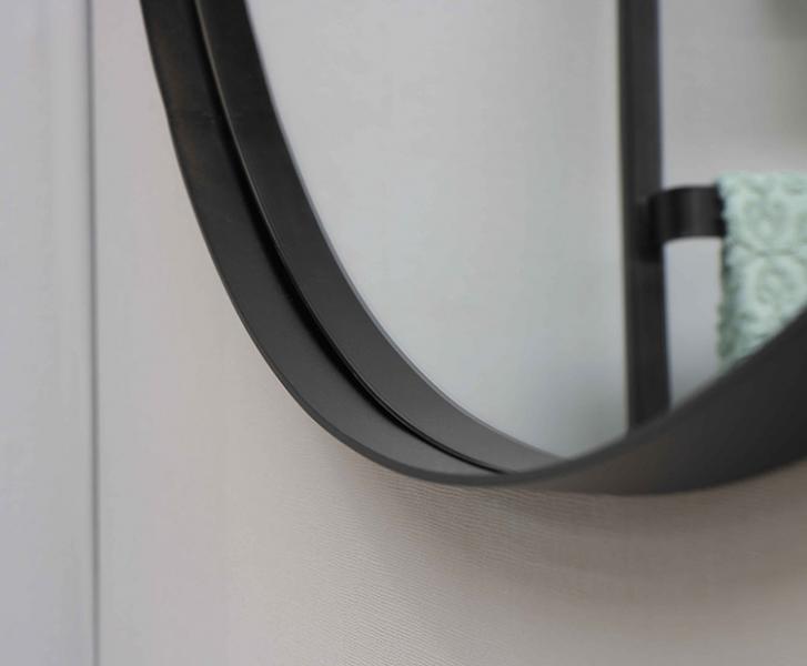 Sanibell Ink SP15 rundt spejl m/ramme Ø120 - Børstet gunmetal Sanibell Ink SP15 rundt spejl m/ramme Ø120 - Børstet gunmetal