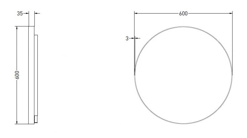 Sanibell Ink SP17 rundt spejl m/backlight, varme og sensor Ø60 - Børstet gunmetal Sanibell Ink SP17 rundt spejl m/backlight, varme og sensor Ø60 - Børstet gunmetal