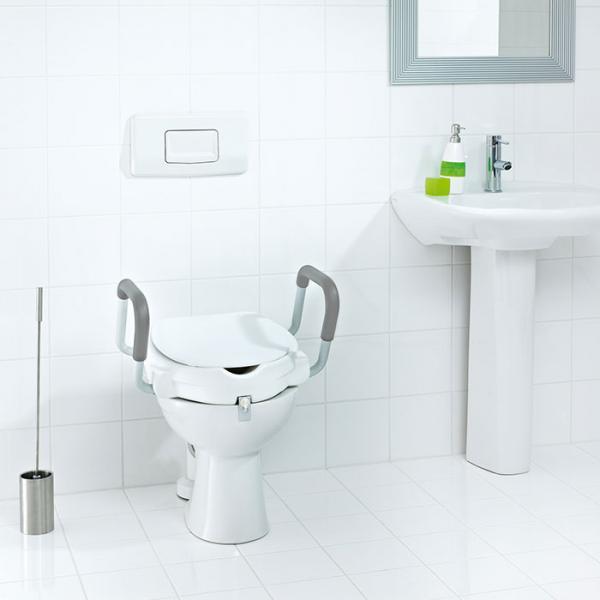 Ridder Assistent toiletforhøjer m/armlæn - Hvid