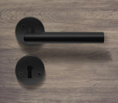 Beslagsboden indendørs dørgreb inkl nøgleskilt - Mat sort Beslagsboden indendørs dørgreb inkl nøgleskilt - Mat sort