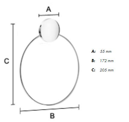 Beslagsboden Puck selvklæbende håndklædering - Mat sort