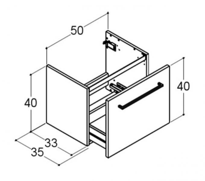 Dansani Mido+ 50 møbelsæt m/Cappella blank vask - Varm eg