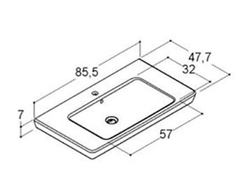 Dansani Mido+ 80 møbelsæt m/Lotto XL håndvask - Grå mat Dansani Mido+ 80 møbelsæt m/Lotto XL håndvask - Grå mat