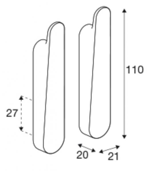 Pressalit Style stor knage til akustikpanel - 2 stk - Mat sort Pressalit Style stor knage til akustikpanel - 2 stk - Mat sort