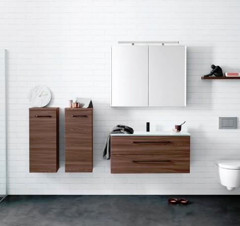 Dansani Luna vaskeskab 100x48 m/skuffer - Grå mat