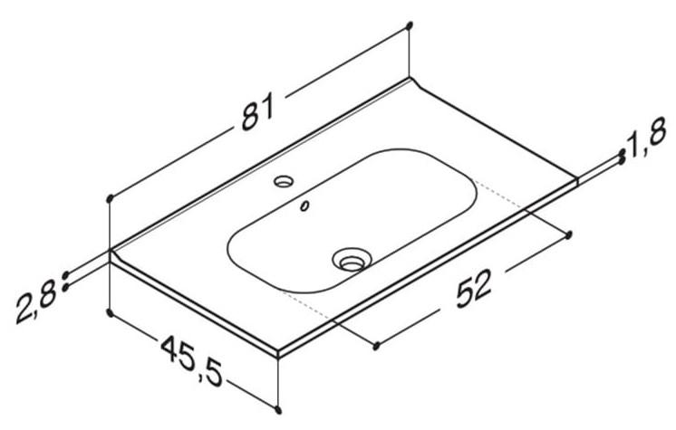 Dansani Luna Urban 80 møbelsæt m/Kantate vask og integrerede greb - Høj - Hvid mat Dansani Luna Urban 80 møbelsæt m/Kantate vask og integrerede greb - Høj - Hvid mat