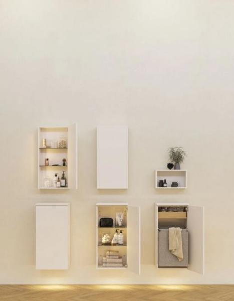 Dansani Luna Urban overskab - Højrehængslet - Hvid mat