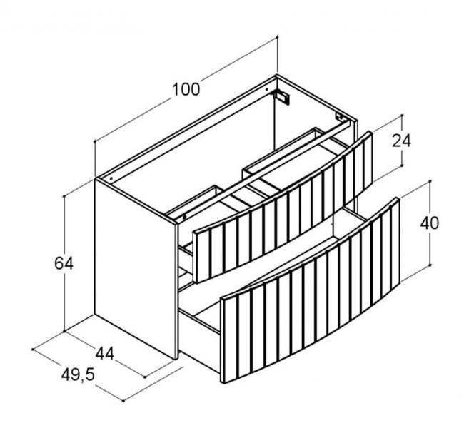 Dansani YOU Vintage 100 møbelpakke m/Stadium håndvask - Valgfri farve Dansani YOU Vintage 100 møbelpakke m/Stadium håndvask - Valgfri farve