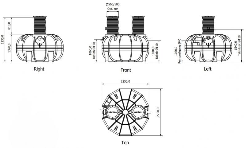 Watercare komplet regnvandsanlæg til have 3300L Watercare komplet regnvandsanlæg til have 3300L