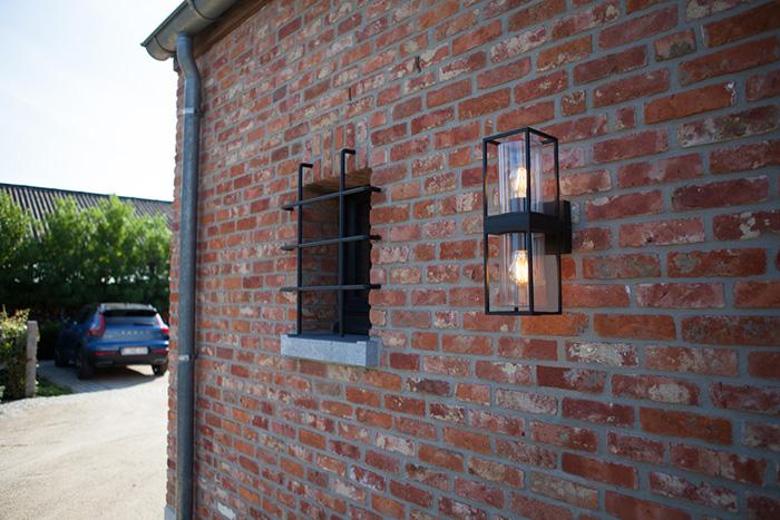 Lutec Tradition Flair dobbelt udendørslampe til væg - Mat sort