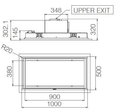 Eico Illusion H30 BL MAT/A/100 indbygget emhætte t/ loft el. niche - Sort Eico Illusion H30 BL MAT/A/100 indbygget emhætte t/ loft el. niche - Sort
