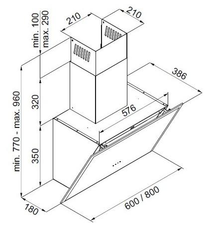 Eico Frame 60 N emhætte til vægmontering - Sort Eico Frame 60 N emhætte til vægmontering - Sort