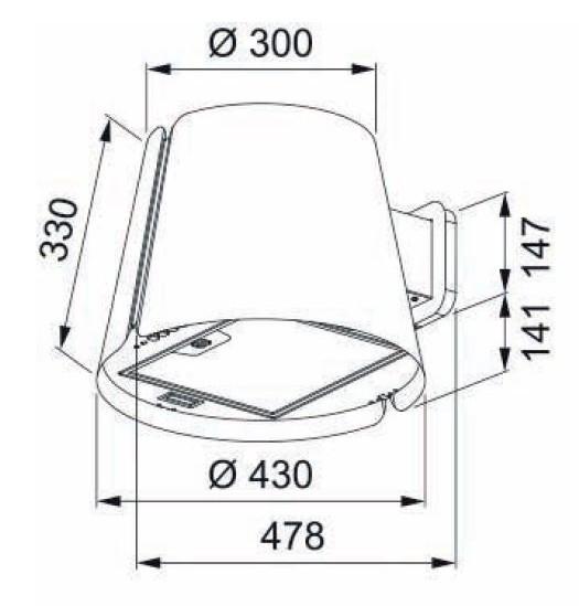 Eico Beat Wall BK Matt emhætte til vægmontering - Sort